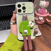 Funda de Teléfono con Diseño de Gato Adorable y Electrochapado, Soporte Giratorio para iPhone 17 Air 16 Pro Max 15 Plus 14 13 12, Cubierta Moderna