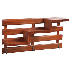 <span class=keywords><strong>Étagère</strong></span> murale de décoration moderne pour la maison, <span class=keywords><strong>étagère</strong></span> murale d'<span class=keywords><strong>escalier</strong></span> en bois massif de couleur rétro créative - Product Image 4