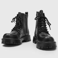 2026 Bottines à plateforme épaisse blanches pour homme, style épuré, avec tirette, pour tenues masculines tendance