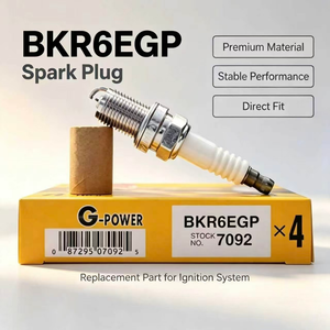 Bujía de gasolina de 4 tiempos BKR6EGP 7092 G-Power Platinum nueva, hexagonal de 16 mm, reemplazo OEM para Mitsubishi - Product Image 1