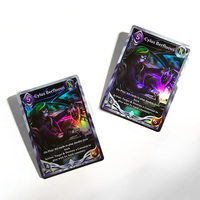 Cartes de jeu TCG holographiques personnalisées de qualité supérieure avec impression UV, texture et estampage à chaud pour collectionneurs et joueurs