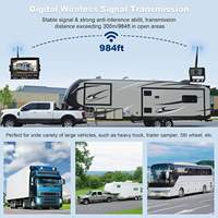 Kit de sécurité avec caméra étanche et moniteur de recul numérique sans fil IPS 10,1'' à quatre écrans, AHD 1CH 1080 pour camion BSD