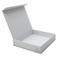 Boîte en papier de luxe, grande, rigide, blanche, pliable, avec fermeture magnétique, logo personnalisé, pour emballage cadeau