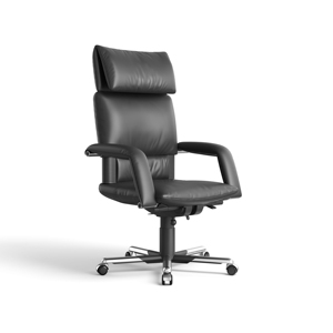 Chaise de bureau synthétique moderne et luxueuse, type lift, adaptée aux patrons, aux gestionnaires et aux cadres supérieurs CH-588A, avec supports d'accoudoirs - Product Image 2