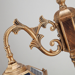 Design antico giardino decorativo in alluminio paesaggio solare luce stradale cortile esterno impermeabile illuminazione stradale - Product Image 4