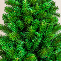 Sapin de Noël artificiel à aiguilles longues avec des pointes de branches vertes bicolores, style pin touffu, pour décoration intérieure de Noël