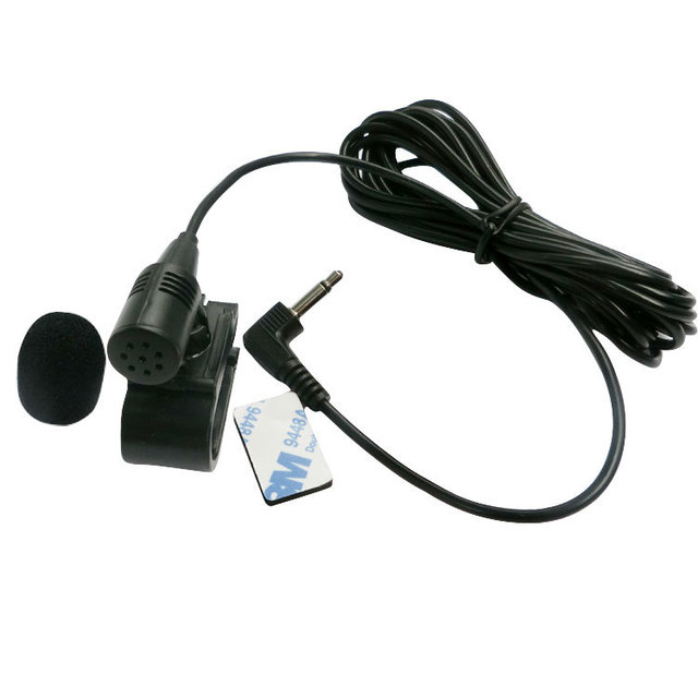 3.5mm External Microphone Talk Kit for Car Head Unit 3m Cable Length Plug and Play Radio Receiver GPS DVD