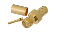 Connecteur coaxial RF LMR240 H155 en laiton plaqué or à sertir SMA femelle avec câble Connecteur coaxial