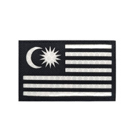 Patch réfléchissant à faible visibilité personnalisé, écologique, en tissu nylon découpé double face avec velcro et caractéristiques en toile PVC pour vêtements