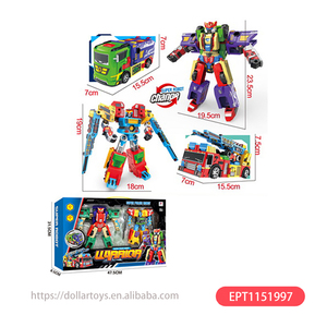 Dollar article magasin Promotion jouets <span class=keywords><strong>Robot</strong></span> bricolage fer Mecha voitures de course briques de construction ville Trans guerre <span class=keywords><strong>Chariot</strong></span> enfants cadeau - Product Image 6