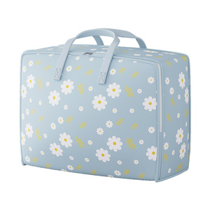 Sac de rangement auto-scellant en tissu écologique non tissé à imprimé marguerite, résistant à l'eau, durable, extra large pour vêtements, couettes et déménagement - Product Image 1