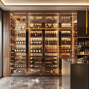 Exhibidor de Vinos de Lujo con Iluminación LED, Acero Inoxidable, Color Oro/Oro Rosa, con Control de Temperatura, para Hogar, Hotel, Restaurante - Product Image 5