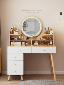 Muebles <span class=keywords><strong>de</strong></span> Dormitorio Modernos <span class=keywords><strong>de</strong></span> Lujo, Tocador <span class=keywords><strong>de</strong></span> Madera MDF <span class=keywords><strong>con</strong></span> Espejo y Luz <span class=keywords><strong>para</strong></span> Sala <span class=keywords><strong>de</strong></span> Estar o Uso en Hoteles - Product Image 5