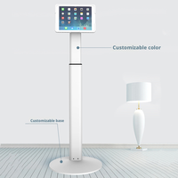 Support de sol métallique pour tablette iPad avec verrou antivol, présentoir de magasin en libre-service
