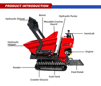 Chinesischer Hersteller Liefert 500kg Mini-Dumper Hydraulischer Raupendumper Günstigster Kettengetriebener Mini-Dumper-Truck