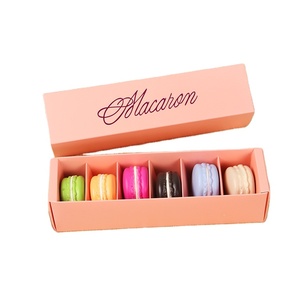 6-pack macaron box high-grade bronzing macaron drawer box French bakery pastry box