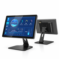 PC All-in-One Industri Layar Sentuh Desktop 10.1 15.6 21.5 Inci Komputer Android dengan Layar Sentuh PCAP dan Kaca Tempered Anti Air 3mm