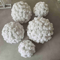 Boule de fleurs artificielles blanches de qualité supérieure EG-FB-WH06, réaliste, pour décoration de mariage de luxe, fête, événement