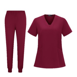 HZMox Women's Scrub Set V-<b>Neck</b> Short Sleeve Pants Moisture Wicking Hospital Uniforms Plus Size S XXL - Product Image 5