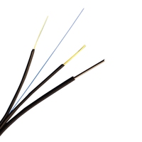 Kabel Drop serat optik Ftth, 1 2 4 6 8 Core Fiber Drop 2 Hilos Drop Fibra Optica 4 helai