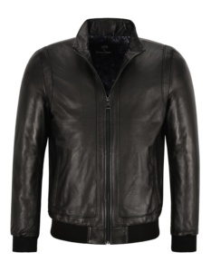 Blouson aviateur pour homme en cuir Nappa noir 100% véritable, style Top Gun, marque privée, OEM/ODM, vente en gros, usine, blouson pilote bomber - Product Image 1