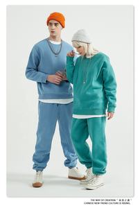 Sweatshirts décontractés pour femmes Vente en gros Hiver lourd Pull Over Crewneck Womens Custom Oversize Plain Cotton Without Hood Sweatshirts - Product Image 4