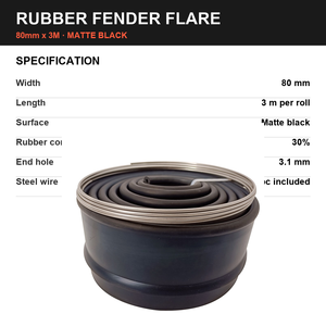 Pelindung Lumpur Roda Karet Universal 80mm, Fender Flare Lebar, Ekstensi Fender, Cocok untuk SUV dan Truk 4x4 Off Road - Product Image 5