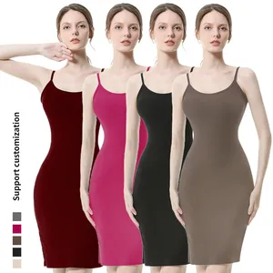 Offre Spéciale intégré shapewear robe pour femmes robes intégré grande taille une pièce