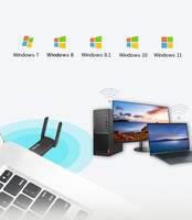 Dongle Inalámbrico USB 3.0 WiFi de Doble Banda de 1300Mbps, con Antena Integrada, Sin Necesidad de Controladores, para Computadora de Escritorio/Portátil, en Oferta
