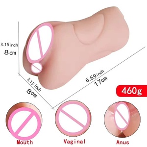 เครื่องช่วยสำเร็จความใคร่ชายแบบสองหัว รุ่น Airplane Cup <span class=keywords><strong>Dule</strong></span> Experiences  จำลองช่องคลอดและทวารหนักเสมือนจริง 3 จุด วัสดุ TPE ขายส่ง - Product Image 2