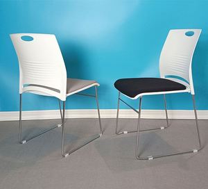 Chaise de formation d'étudiant empilable en métal et en plastique bon marché pour les écoles chaise de salle à manger utilisation pour les salles de formation - Product Image 2