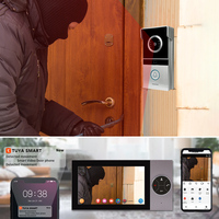 Caméra de porte à écran tactile Sonnette de porte vidéo Tuya App Sonnette de porte vidéo Android Caméra Sonnette de porte avec moniteur