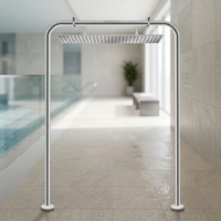 Équipement d'assainissement auxiliaire pour piscine, capteur automatique, accessoire portable en acier inoxydable pour douche et trempage des pieds