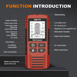 Novo <span class=keywords><strong>Detector</strong></span> de Metal de Parede 5 em 1, <span class=keywords><strong>Detector</strong></span> de Vigas e Postes, Medidor de <span class=keywords><strong>Detector</strong></span> de Metal de Parede HW-710 - Product Image 4