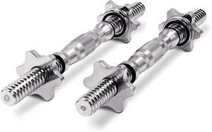 Chrome Threaded Dumbbell <strong>Weight</strong> Lifting <strong>Bar</strong> With <strong>Curl</strong> Grip Dumbbell Handle - Product Image 2