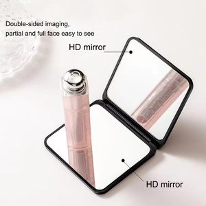 Bán Buôn Tùy Chỉnh Vuông Màu Đen Hai Mặt Matte Cầm Tay Nhỏ Tay Trang Điểm Gương Mỹ Phẩm Nhỏ Gọn Phòng Tắm Mini Vanity Gương - Product Image 4