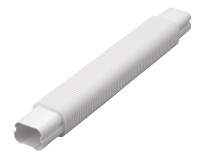 Cache-raccord extérieur en PVC blanc 100*65mm, embout réducteur, cache-tuyau décoratif pour climatiseur et moteurs