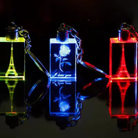 Porte-clés en cristal personnalisé, artisanat créatif, souvenir de la réunion annuelle de l'entreprise