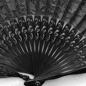 21Cm Bamboo Silk As Souvenir <b>Gifts</b> Lace Hand Fan - Product Image 3