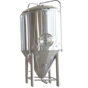5000L 50HL 40BBL Stainless steel double wall glycol jacketed side manway conical fermenting tanks for sale