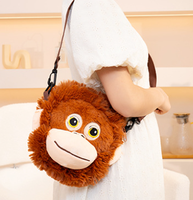 Peluche singe populaire avec fermeture Velcro, sacs à dos et sacs bandoulière gorille à longs bras, jouet en peluche pour enfants