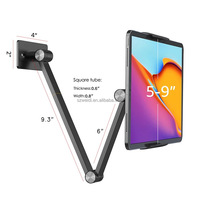 Nouveau support mural réglable pour tablette à bras long support mural extensible en métal pour téléphone portable pour iPhone iPad Pro