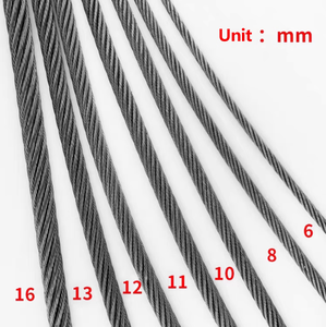 高強度ヘンプコア鋼ワイヤーロープ6mm 8mm <span class=keywords><strong>10mm</strong></span> 11mm 12mm 13mmエレベーター用工場価格 - Product Image 3