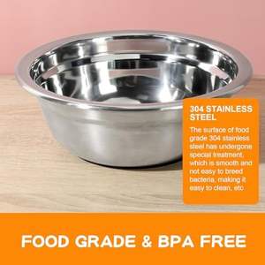 Paslanmaz çelik köpek maması kaseleri kalınlaşmış dayanıklı yedek çanaklar ile gıda ve su bulaşık makinesi için güvenli Metal çanak köpekler için - Product Image 4