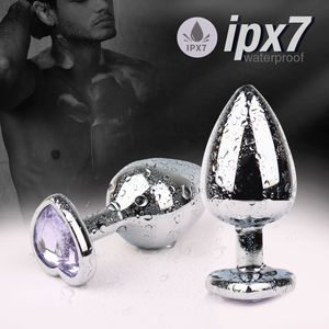 S-hande 3 pièces/ensemble S M L Plug anal en métal, plug anal Fetis, jouets sexuels anaux pour adultes, bijoux en cristal en forme de cœur, plug anal pour homme et femme - Product Image 4