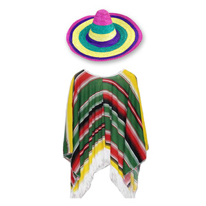 Conjunto de Poncho y Sombrero Mexicano <span class=keywords><strong>para</strong></span> Adultos - Product Image 4