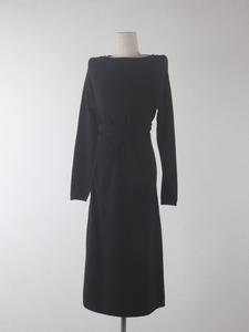 Robe en tricot à ceinture de conception française, personnalisation OEM, robe moulante de bureau pour femmes, tissu Andy, coupe ajustée, robe <span class=keywords><strong>pull</strong></span> d'hiver - Product Image 2