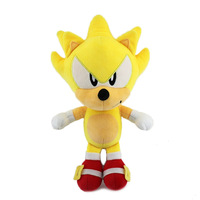 En stock, vente en gros, peluche hérisson Super Sonic, jouet en peluche Tails Knuckles Shadow, dessin animé, anime, 11 cm-30 cm, peluche courte