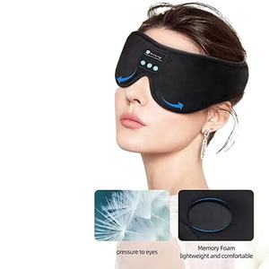 หน้ากากปิดตาแบบ 3 มิติ ป้องกันแสงได้เต็มที่ พร้อมหูฟังในตัว สายรัดยางยืดปรับได้ และไมโครโฟนสำหรับฟังเพ<span class=keywords><strong>ล</strong></span>งขณะนอนห<span class=keywords><strong>ล</strong></span>ับ - Product Image 4