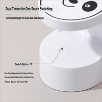 Lampe à ongles électrique rechargeable Panda Cube Mini, petite lampe UV LED portable, capteur tactile, faible bruit, pour le séchage rapide du vernis gel
